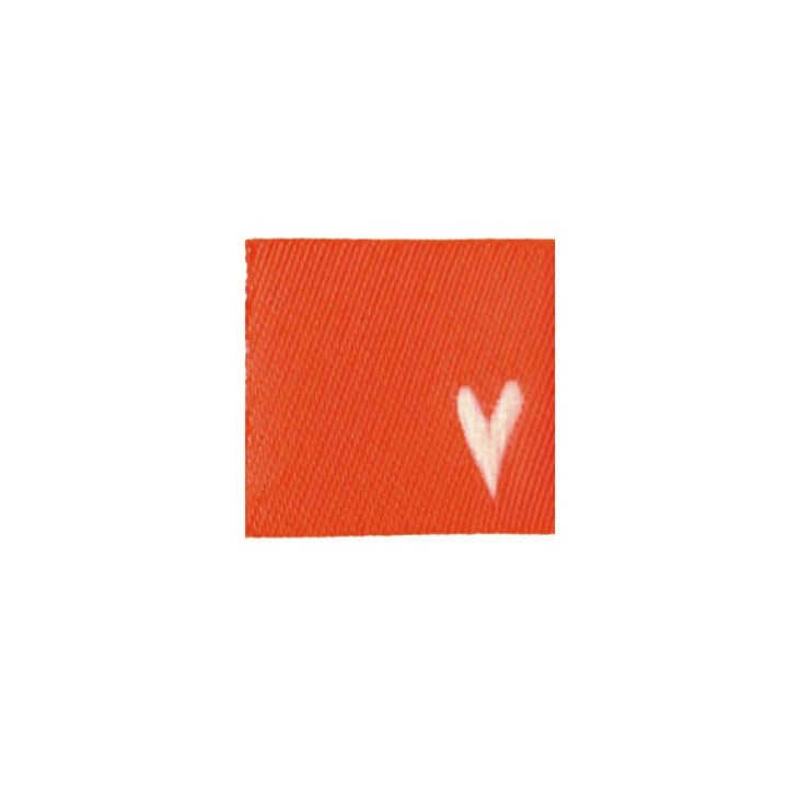 Weblabel Herzchen - Neonorange - 3 Stück
