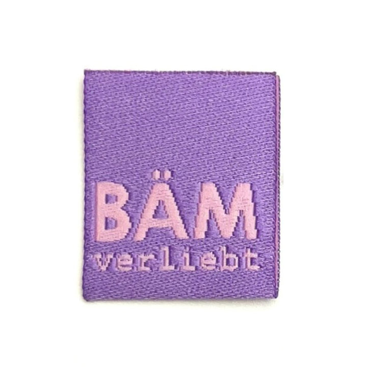 Weblabel „BÄM verliebt“ - Lila - 3 Stück