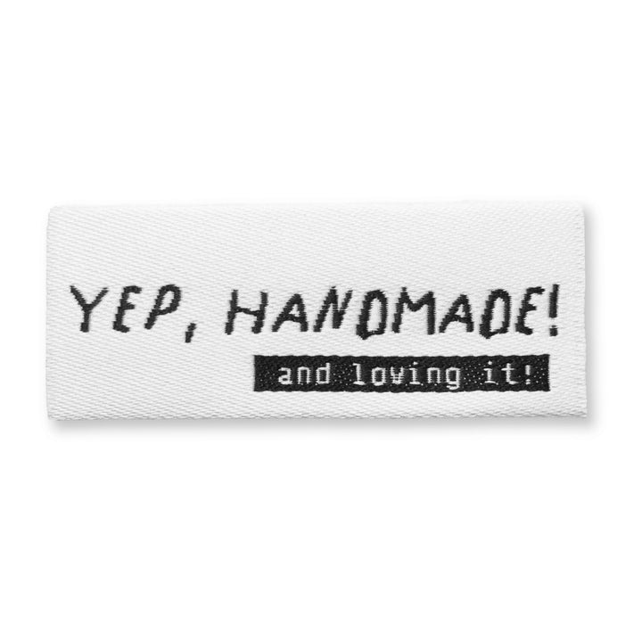 Weblabel "Yep! Handmade" - Weiß - 3 Stück