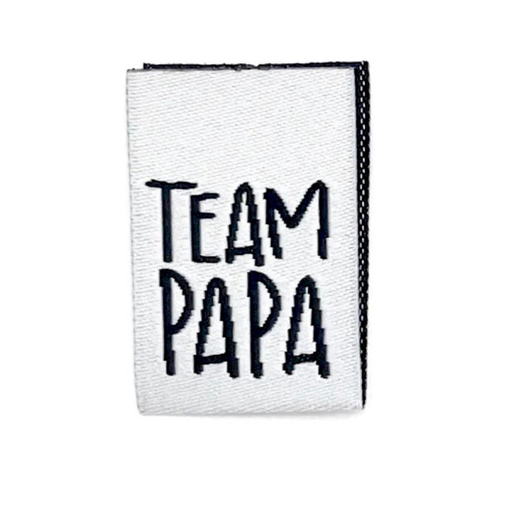 3 Weblabel „Team Papa“ - weiß