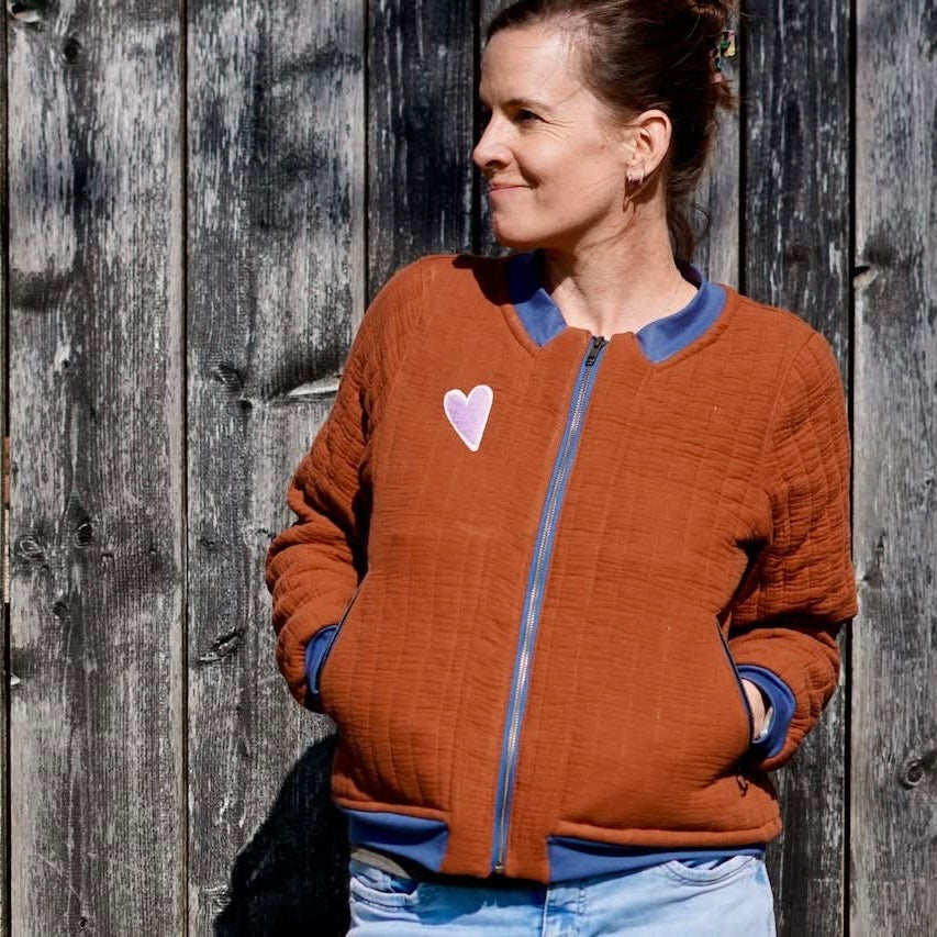 Patch Herz Flieder | Chenille