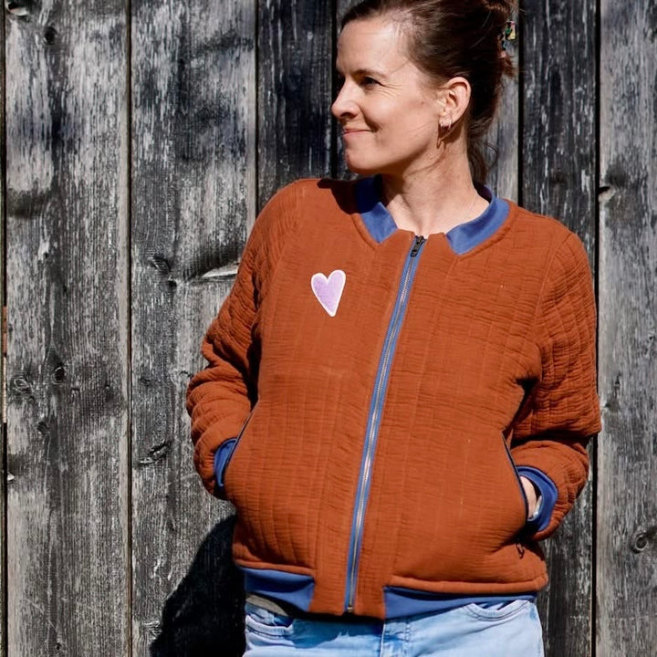 Patch Herz Flieder | Chenille