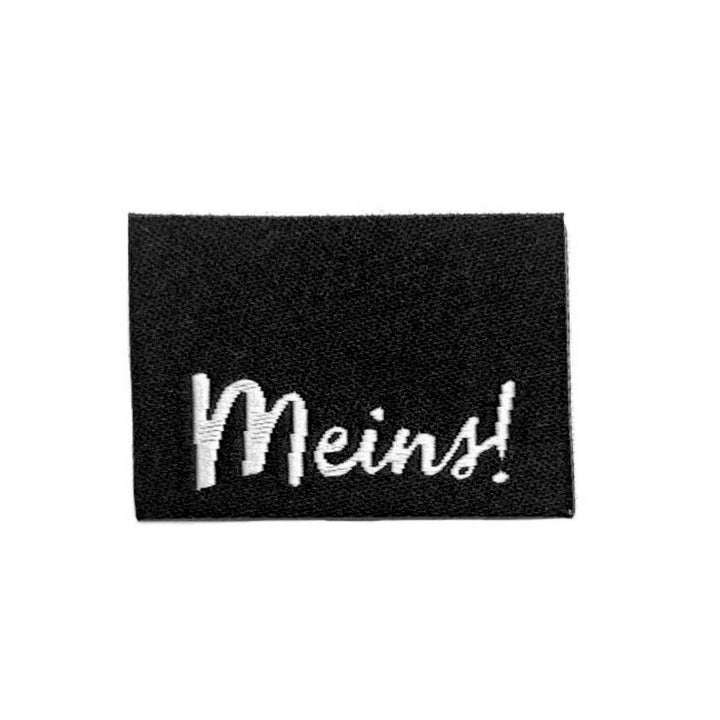 Weblabel „Meins!“ - Schwarz - 3 Stück