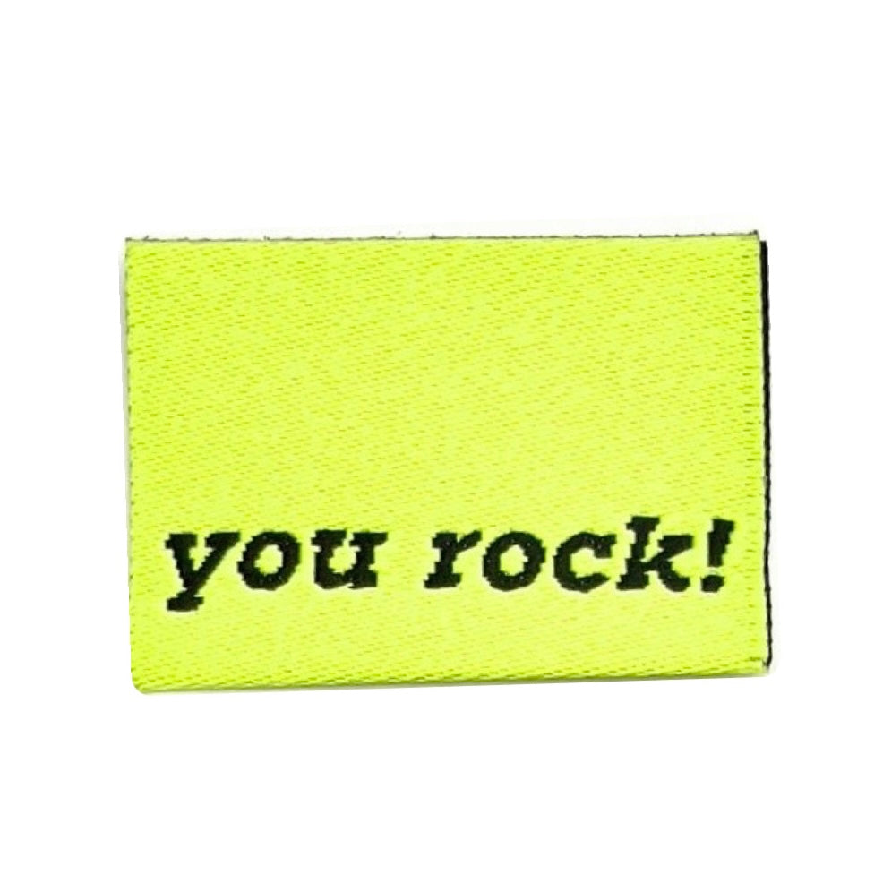 3 Weblabel "you rock" - Neongelb