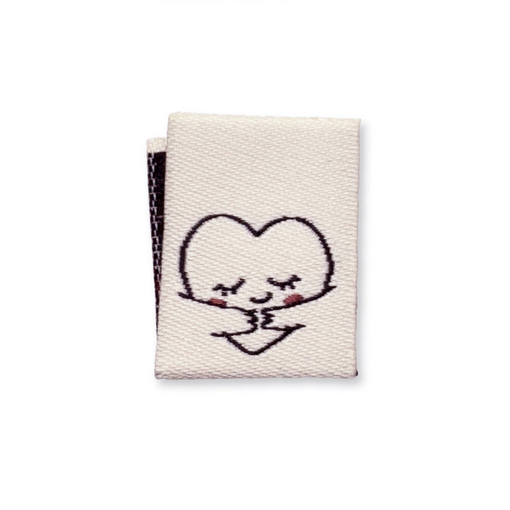 Weblabel "Self-love Heart" - Beige - 3 Stück