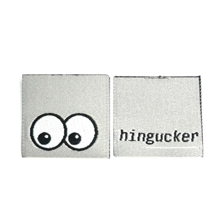 Weblabel „Hingucker“ - Grau - 3 Stück