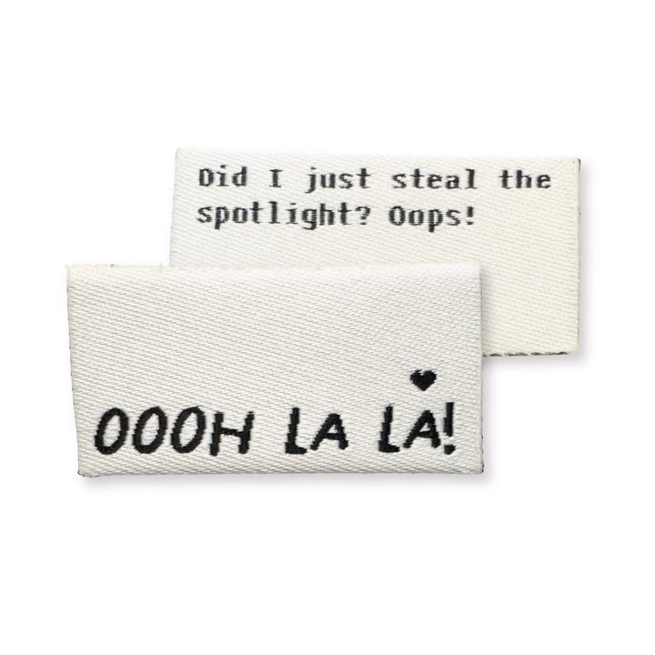 Weblabel "oh lalala - Spotlight" - Weiß - 3 Stück