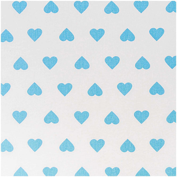 0,5 m Zuschnitt Baumwollwebware Blau