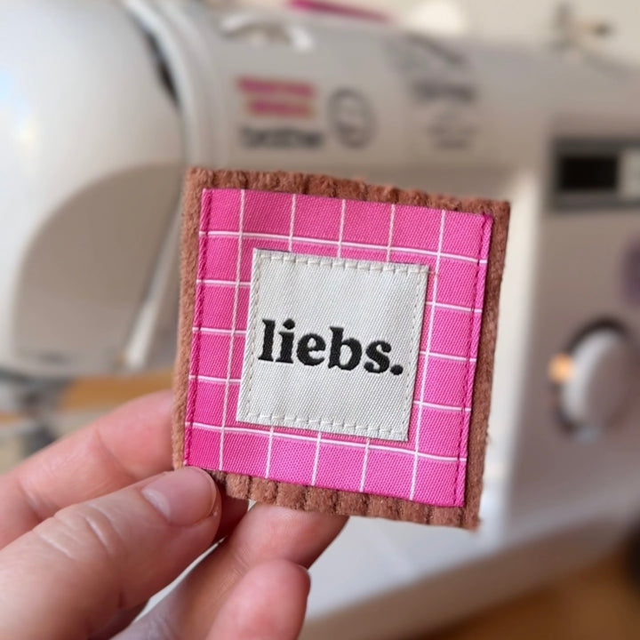 Mix & Match Webpatch Set Rosa|Orange gemustert - 5 Stück