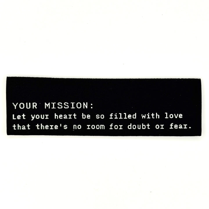 Weblabel "Your mission"- Schwarz - 3 Stück