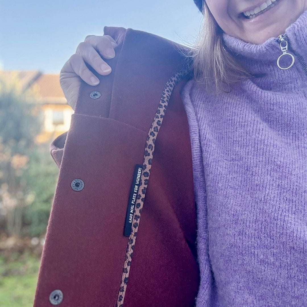 Weblabel "Lass mal Platz für Wunder"- Schwarz - 3 Stück