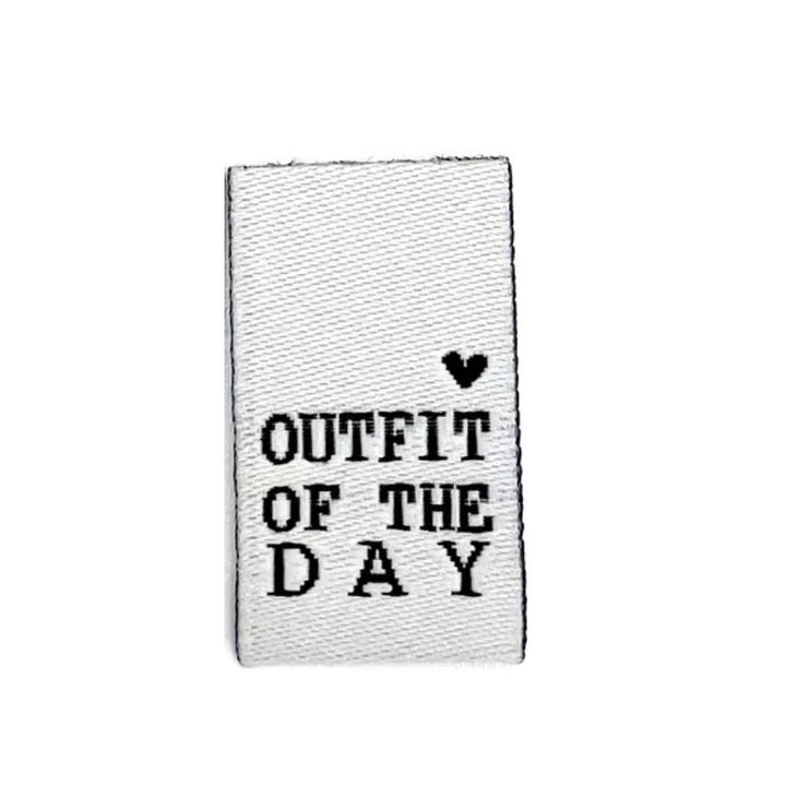 Weblabel „Outfit of the Day“ - Offwhite - 4 Stück