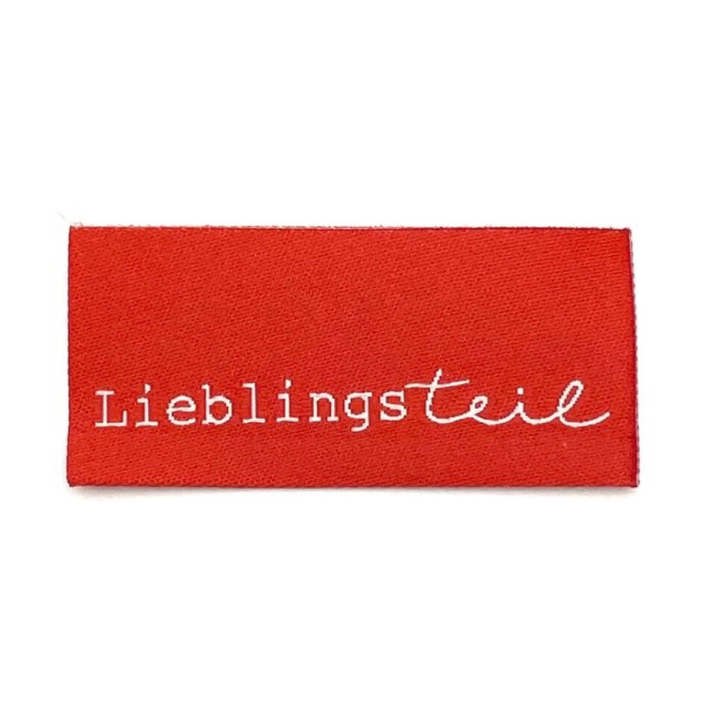 Weblabel „Lieblingsteil“ - Rot - 3 Stück