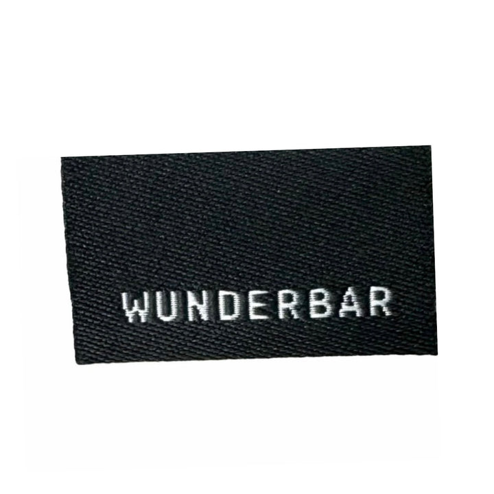 Weblabel "wunderbar" - Schwarz - 3 Stück