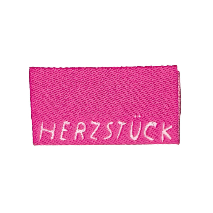 Weblabel "Herzstück"- Pink - 3 Stück