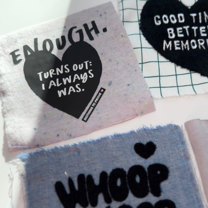 Bügelbild "ENOUGH."