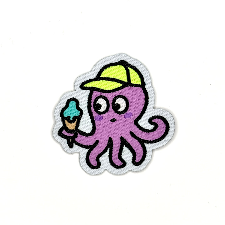 gewebtes Bügelpatch Mini "Mr. Oktopus"