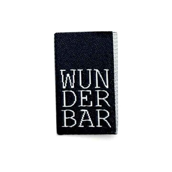 4 Weblabel WUNDERBAR - Schwarz