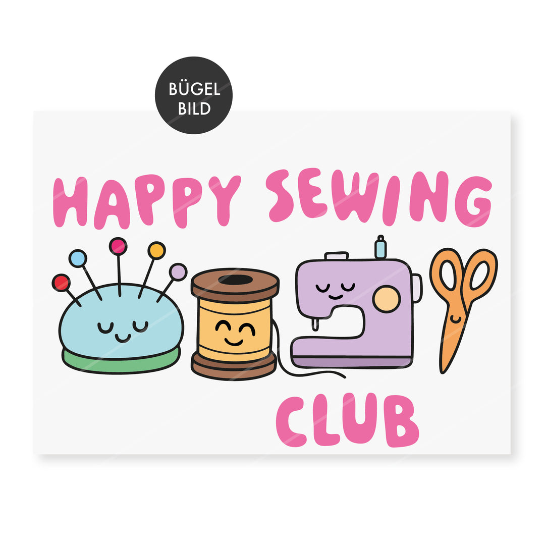 Bügelbild "Happy Sewing Club"