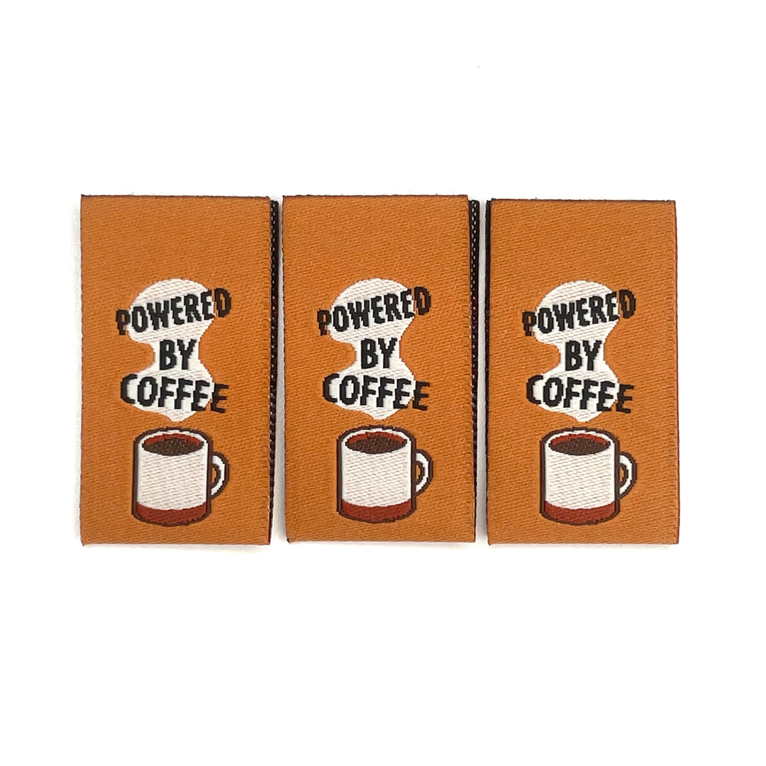 3 Weblabel „powered by coffee" - Orange