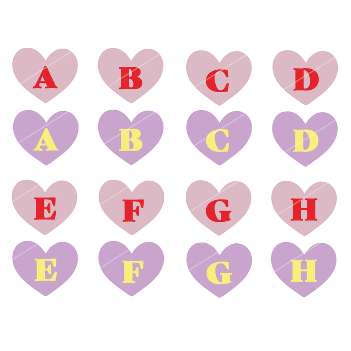 Bügelbild 2er Set Buchstabe A-Z