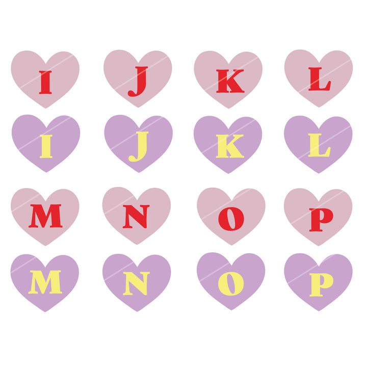 Bügelbild 2er Set Buchstabe A-Z