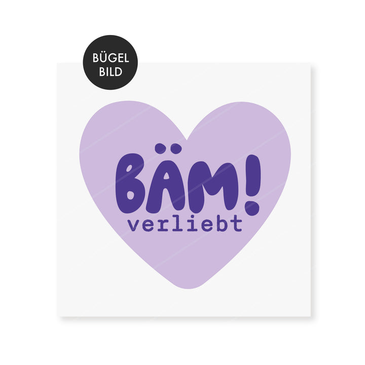 Bügelbild "Bäm verliebt"