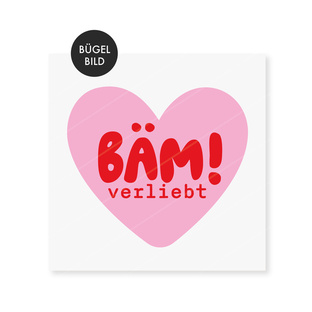 Bügelbild "Bäm verliebt"