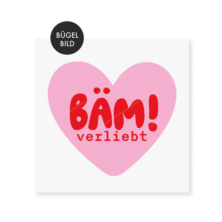 Bügelbild "Bäm verliebt"