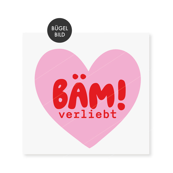 Bügelbild "Bäm verliebt"