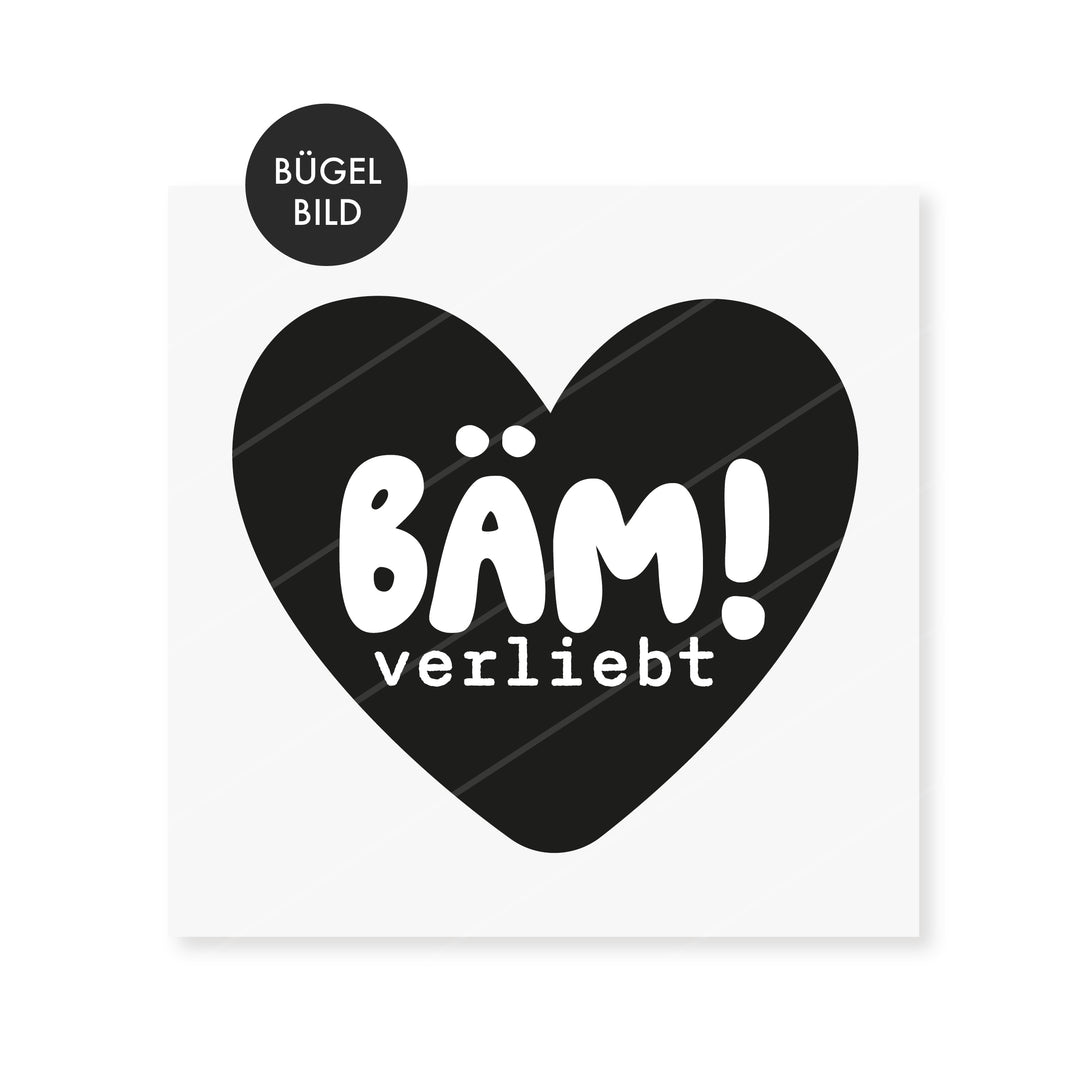 Bügelbild "Bäm verliebt"