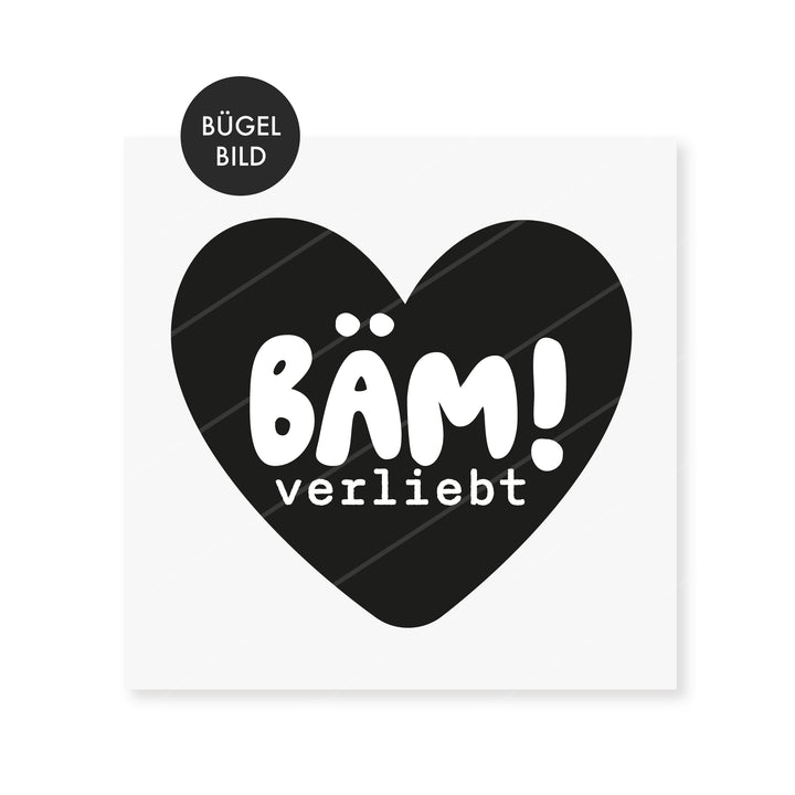 Bügelbild "Bäm verliebt"
