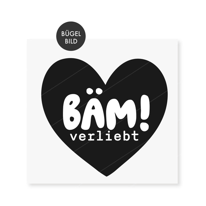 Bügelbild "Bäm verliebt"
