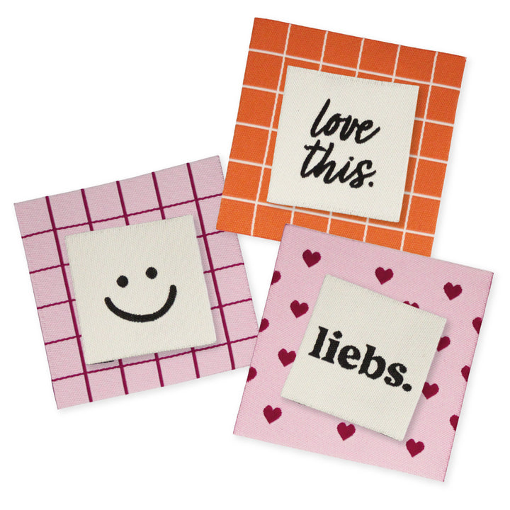 Webpatch "Herzchen" - Hellrosa - 1 Stück