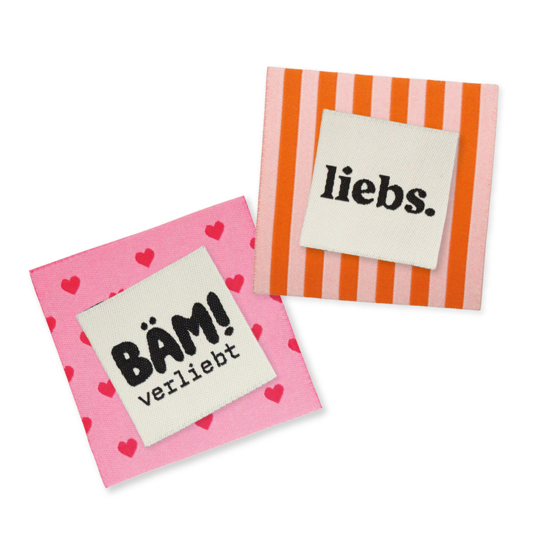 Webpatch "Streifen" - Rosa Orange - 1 Stück