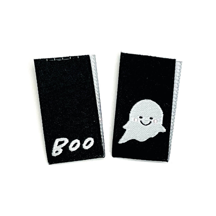 Weblabel "Boo" - Schwarz - 4 Stück