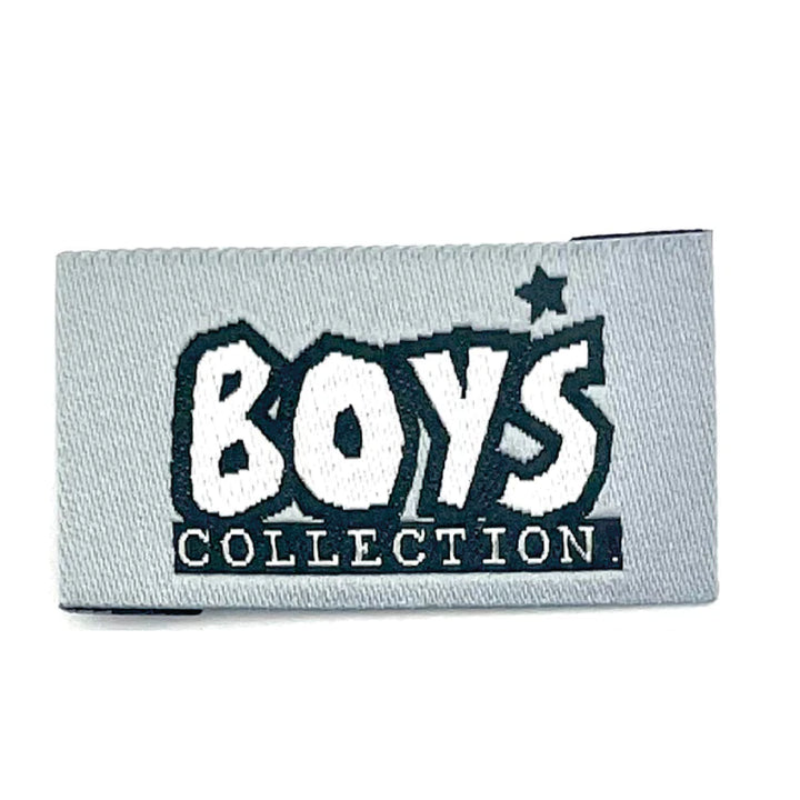 Webpatch zum Aufnähen  „Boys Collection“ - Grau - 3 Stück