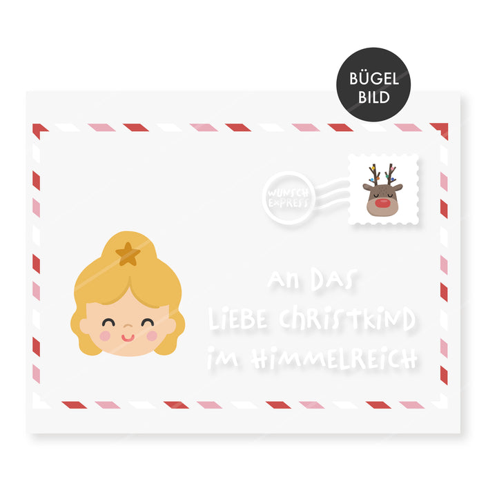 Bügelbild Wunschexpress Christkind A5