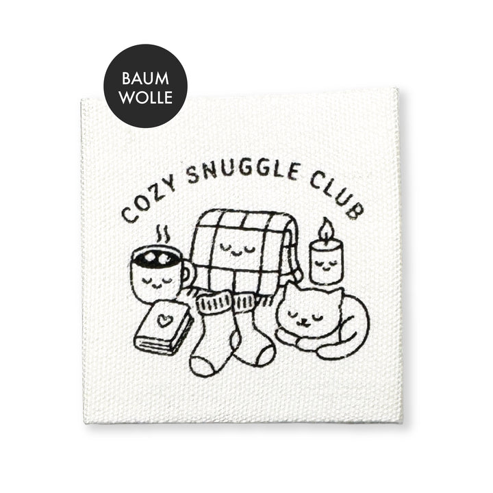 Baumwolletikett "Cozy Snuggle Club"