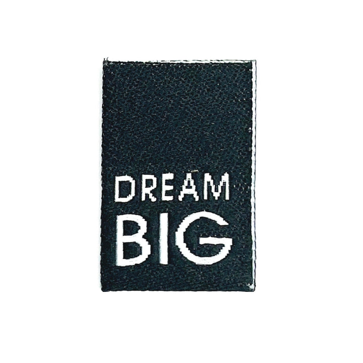 Weblabel "Dream Big" - Schwarz - 4 Stück
