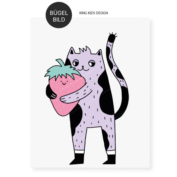 Bügelbild "Strawberry Cat"