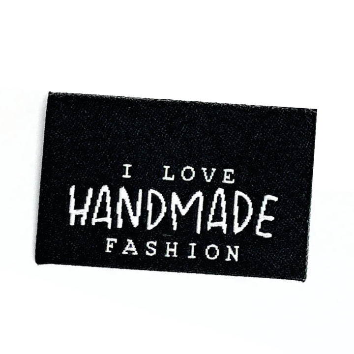 Weblabel „i love handmade fashion“ - Schwarz - 3 Stück