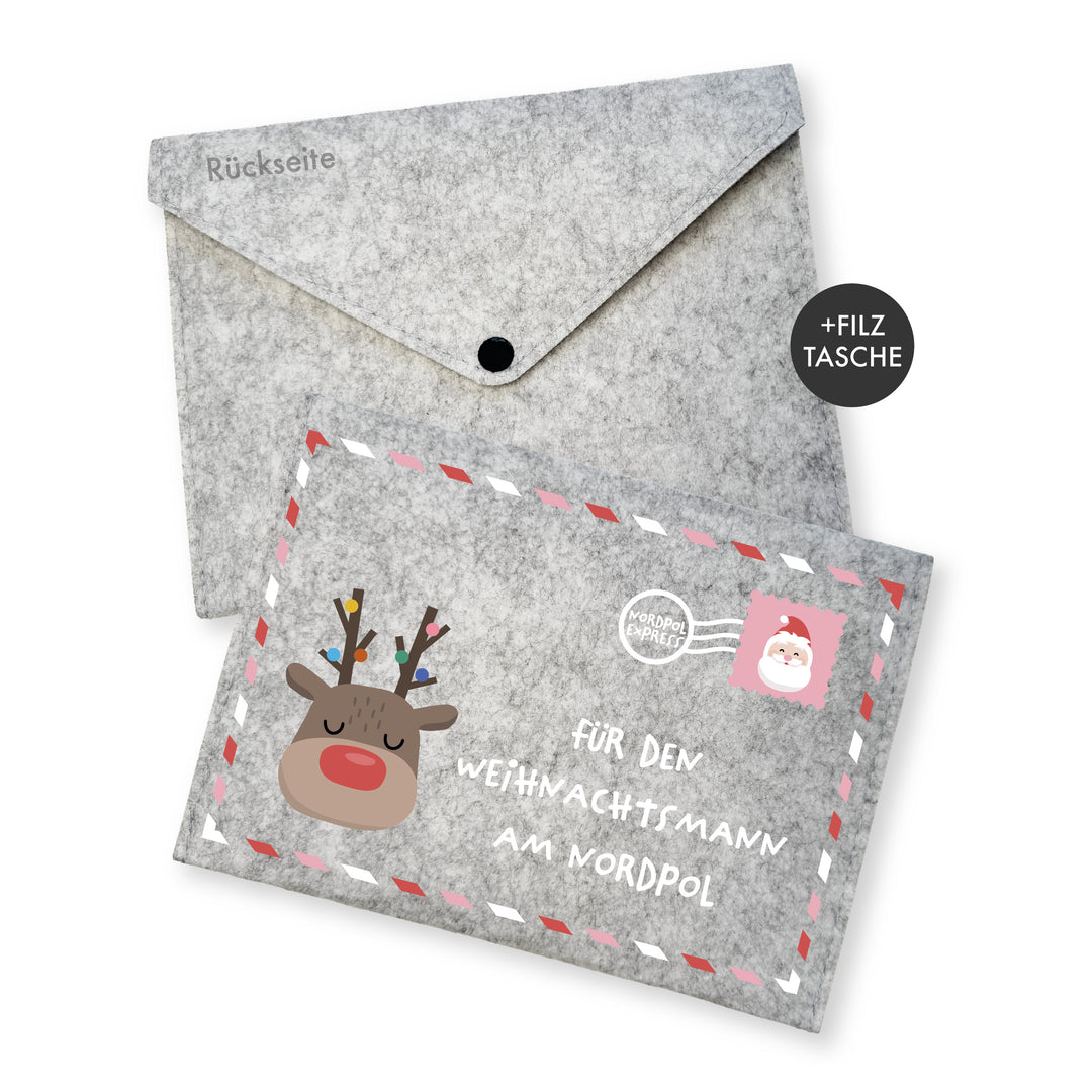 Bügelbild Nordpolbrief Rentier A5