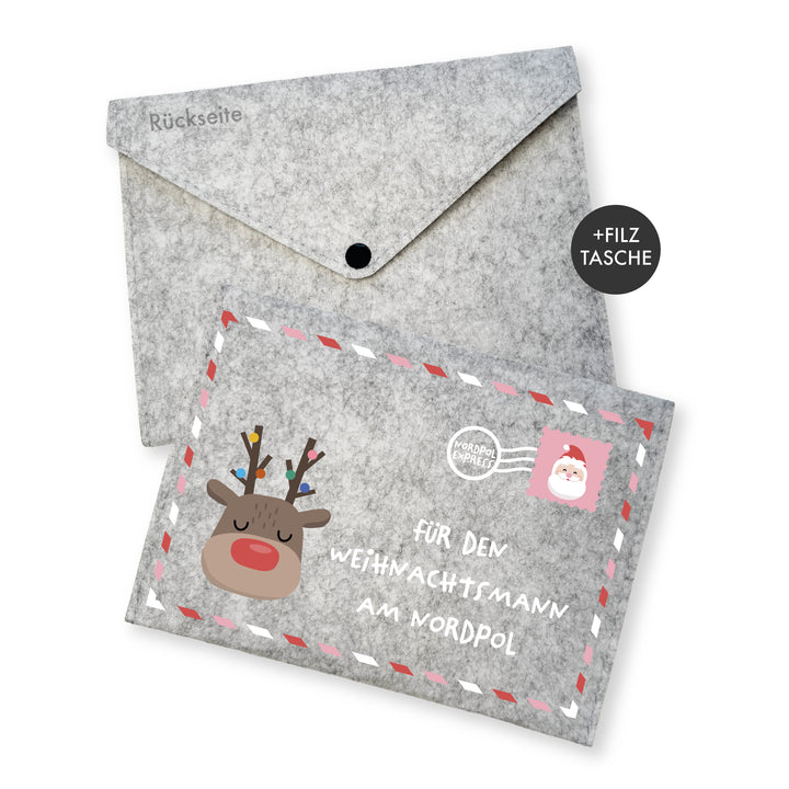 Bügelbild Nordpolbrief Rentier A5