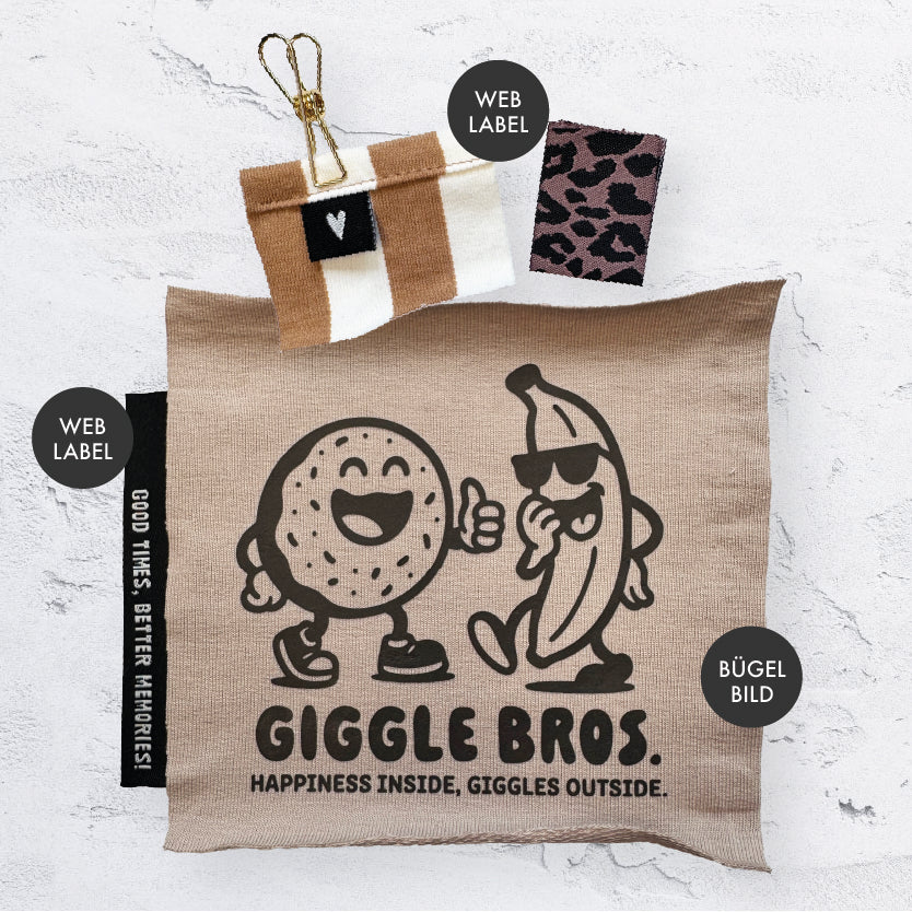 Weblabel "Good times, better memories!" - Schwarz - 3 Stück