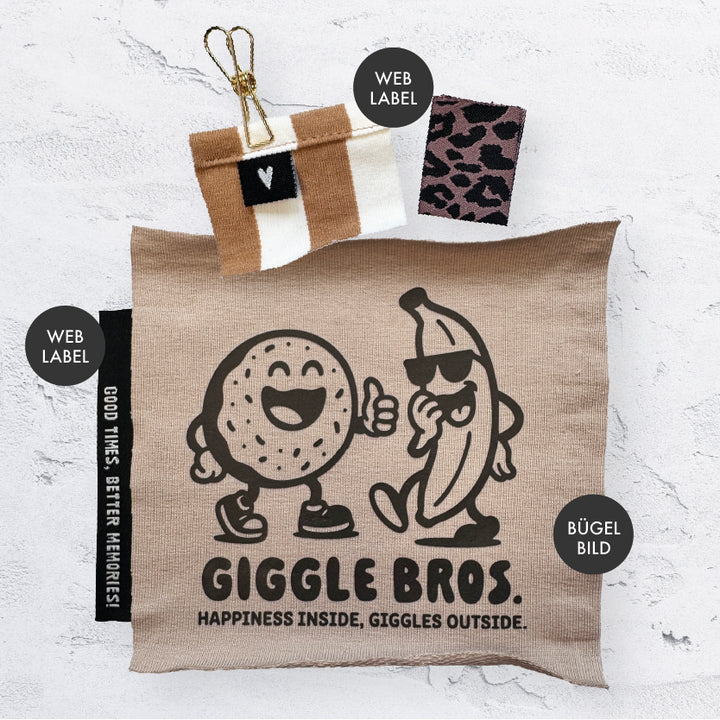 Weblabel "Good times, better memories!" - Schwarz - 3 Stück