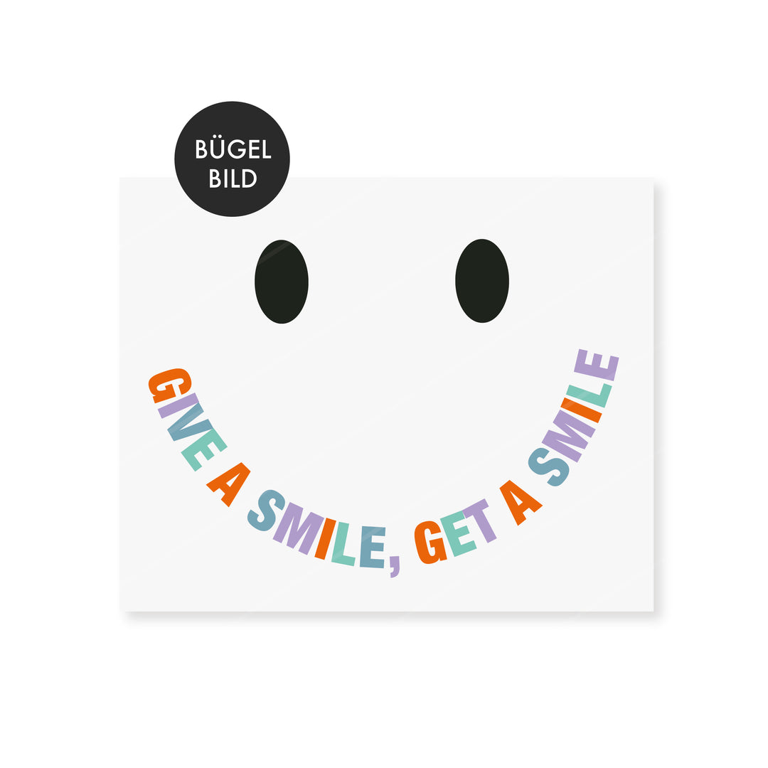 Bügelbild "Give a smile, get a smile"
