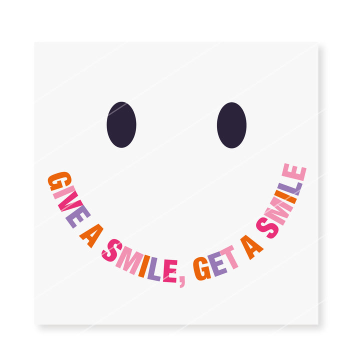 Bügelbild "Give a smile, get a smile" Pink