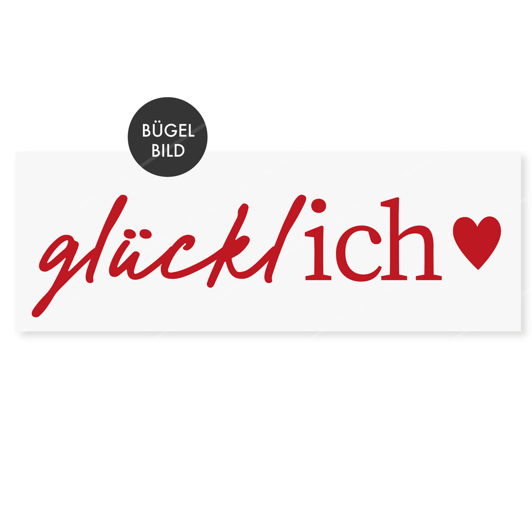 Bügelbild "glücklICH"