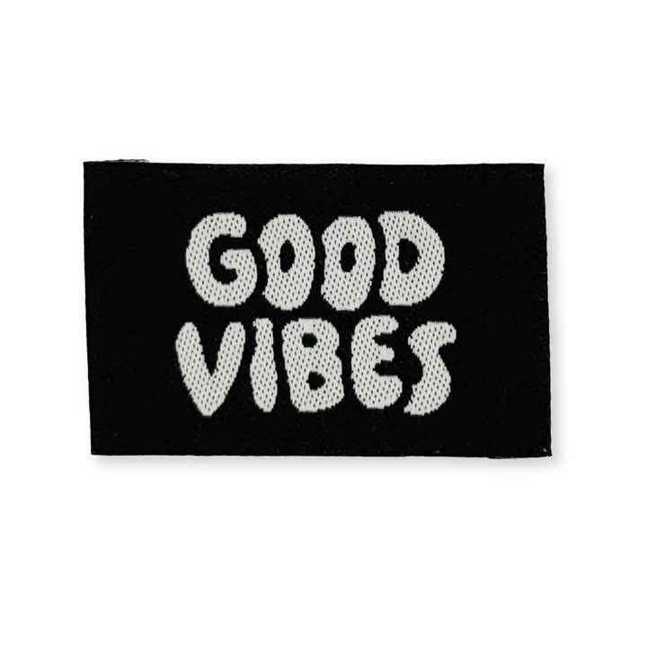 Webpatch zum Aufnähen  „Good Vibes" - Schwarz